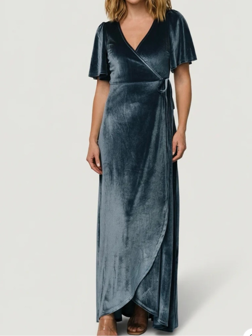 Baltic Born Katelyn Velvet Maxi Wrap Dress